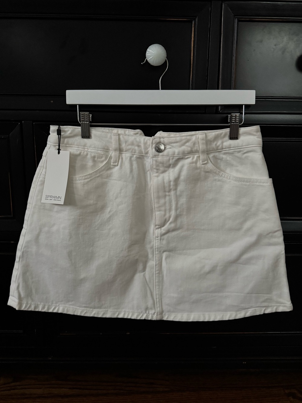 Sprovvnn NWT White Denim Cotton Mini Skirt